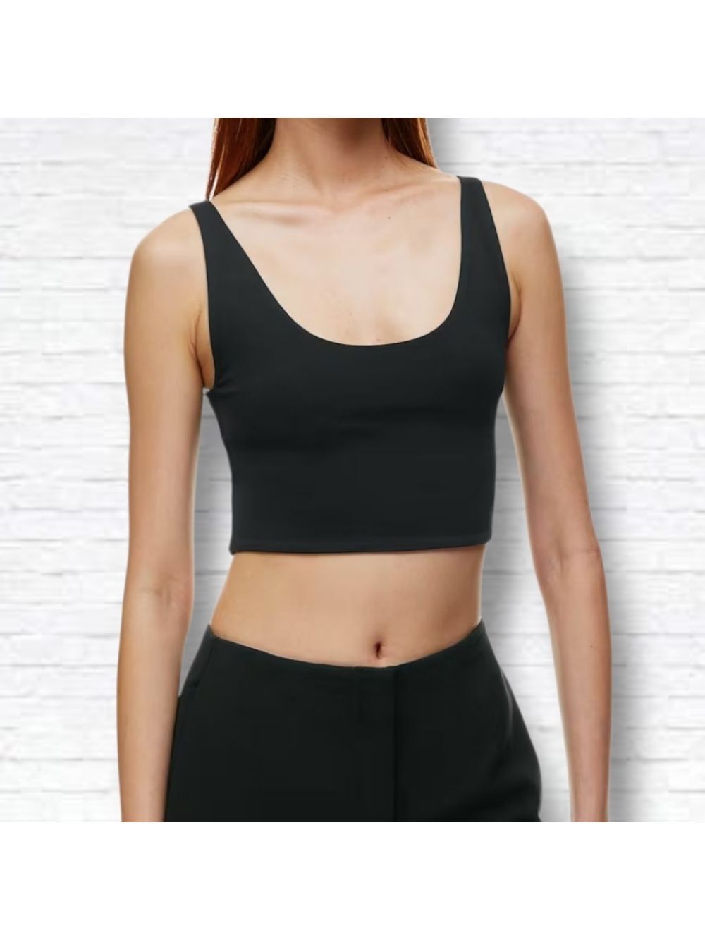 Aritzia Babaton Contour Scoopneck Tank Size L BNWT In Red Willow
